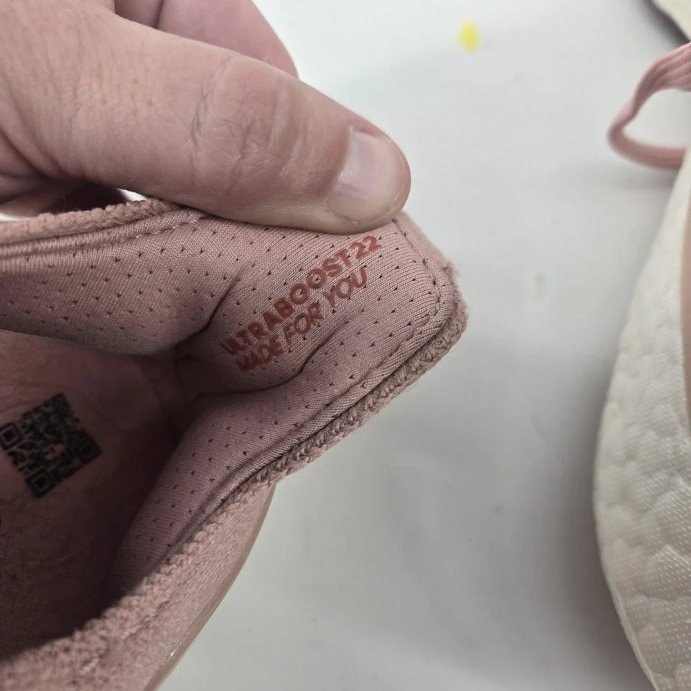 Adidas UltraBoost 22 Mauve Pink White Womens Size 9 US Athletic Sneakers Shoes